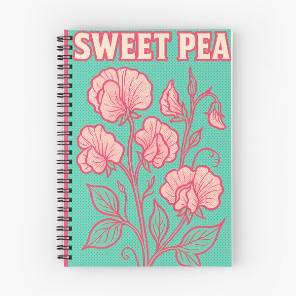 Item preview, Retro Pop Art Poster Illustration of Sweet Pea Flowers | Bold Delicate Floral Vine Print with Soft Pastel Blooms & Romantic Botanical Aesthetic | Vintage Garden Wall Art Decor designed and sold by PaintedPixels01.