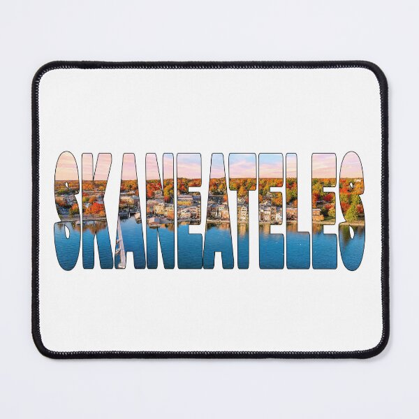 Item preview, SKANEATELES - New York State Main Street Houses Autumn Sunset Glow designed and sold by Adam Gormley.