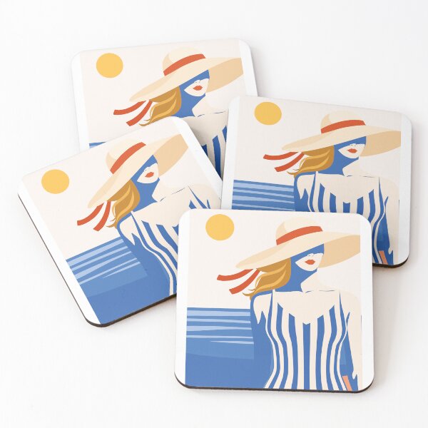 Item preview, Retro Swimsuit Illustration, Coastal Poster Print designed and sold by Studio pod Burom.