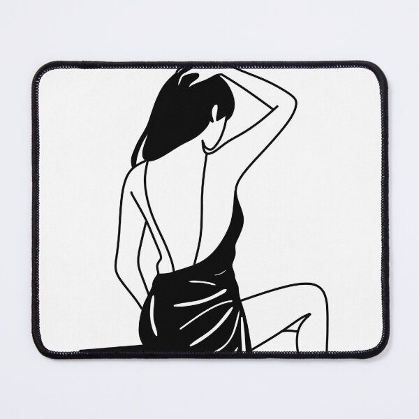 Item preview, Minimalist Woman Line Art, Black and White Figurative Decor designed and sold by Studio pod Burom.
