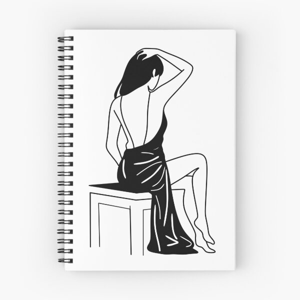 Item preview, Minimalist Woman Line Art, Black and White Figurative Decor designed and sold by Studio pod Burom.
