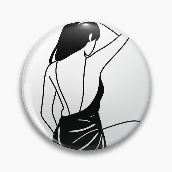 Item preview, Minimalist Woman Line Art, Black and White Figurative Decor designed and sold by Studio pod Burom.