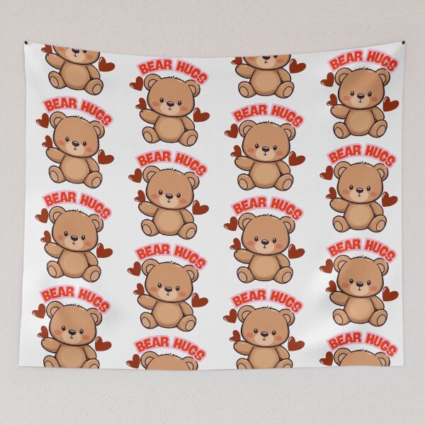 Item preview, Bear hugs - pink -red designed and sold by priyankajustine.
