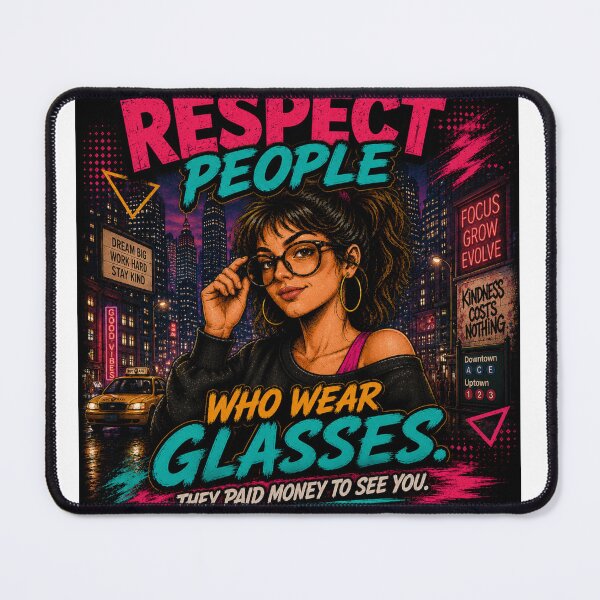 Item preview, Respect People Who Wear Glasses – Funny Sarcastic Quote Design designed and sold by ARISE INTEGRATED .