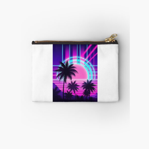 Item preview, Neon Retro Palm Sunset Synthwave Sticker | Vaporwave 80s Glow Art designed and sold by Bismillah-Najah.