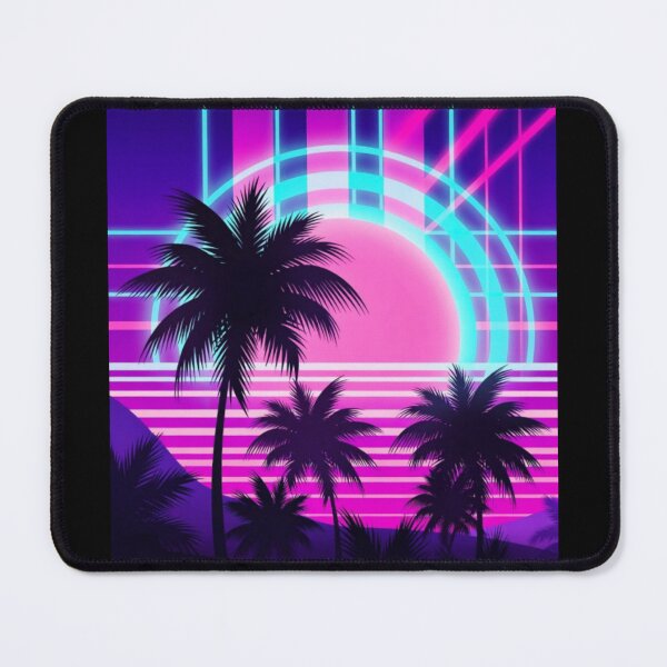 Item preview, Neon Retro Palm Sunset Synthwave Sticker | Vaporwave 80s Glow Art designed and sold by Bismillah-Najah.