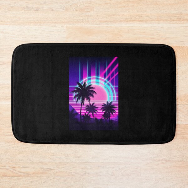 Item preview, Neon Retro Palm Sunset Synthwave Sticker | Vaporwave 80s Glow Art designed and sold by Bismillah-Najah.