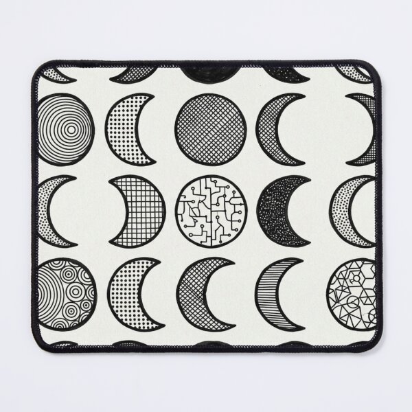 Item preview, Phases of Attention - Minimalist Geometric Moon Blueprint Pattern designed and sold by InnerwayStudio.