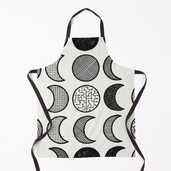 Item preview, Phases of Attention - Minimalist Geometric Moon Blueprint Pattern designed and sold by InnerwayStudio.