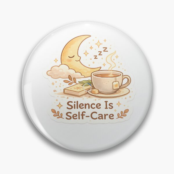 Item preview, Silence Is Self-Care Moon Tea Sticker designed and sold by veralchhaya.