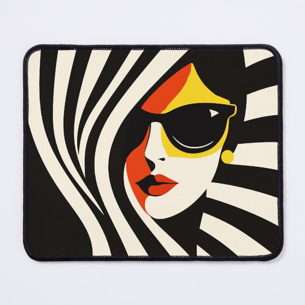 Item preview, Minimalist Optical Illusion Art Woman Portrait designed and sold by Studio pod Burom.