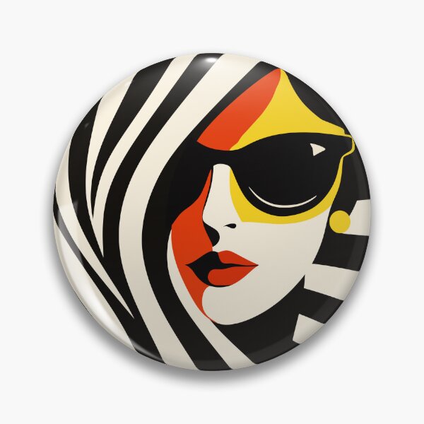 Item preview, Minimalist Optical Illusion Art Woman Portrait designed and sold by Studio pod Burom.