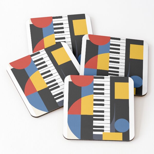 Item preview, Bauhaus Music Decor, Geometric Piano Art designed and sold by Studio pod Burom.