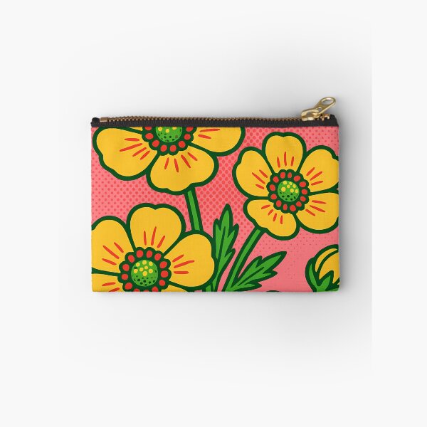 Item preview, Retro Pop Art Poster Illustration of Buttercup Flowers | Bold Yellow Botanical Print with Sunlit Meadow Aesthetic & Vintage Floral Energy | Classic Nature Wall Art Decor designed and sold by PaintedPixels01.