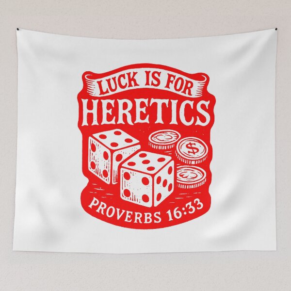 Item preview, Proverbs 16:33 Luck Is For Heretics designed and sold by plushism.