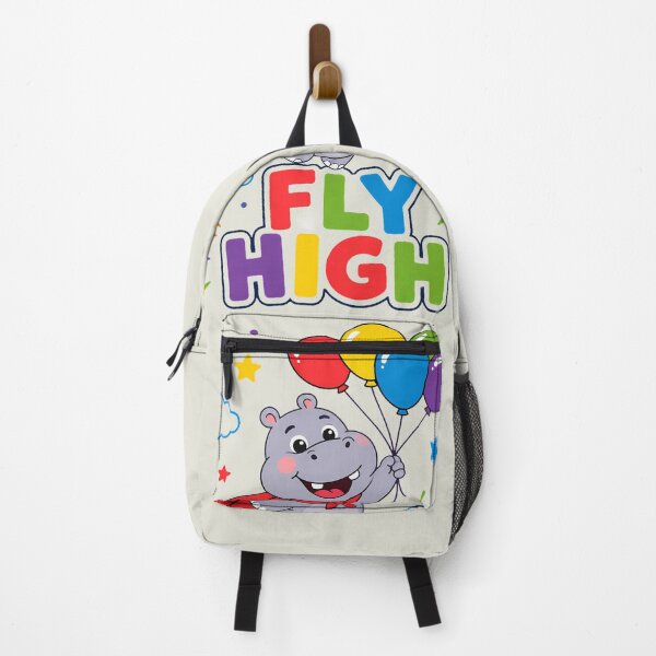 Item preview, Fly High Cute Hippo Superhero Balloons Retro designed and sold by ArtdesignsA.