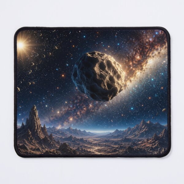 Item preview, Cosmic Asteroid Over Alien World Space designed and sold by Myra365Art.