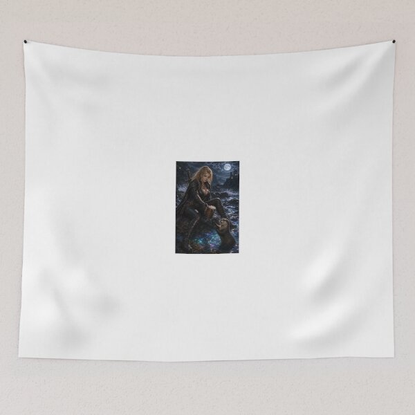 Item preview, Astrid Aurelia with a sea otter at moonlight designed and sold by CathryneDelamort.