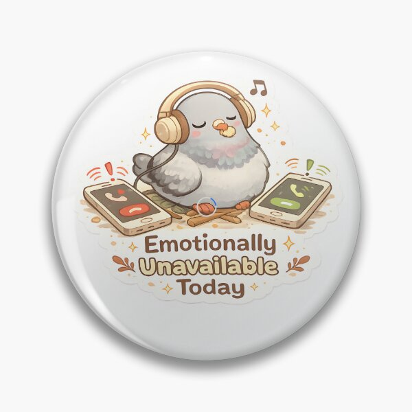 Item preview, Emotionally Unavailable Today Bird Sticker designed and sold by veralchhaya.