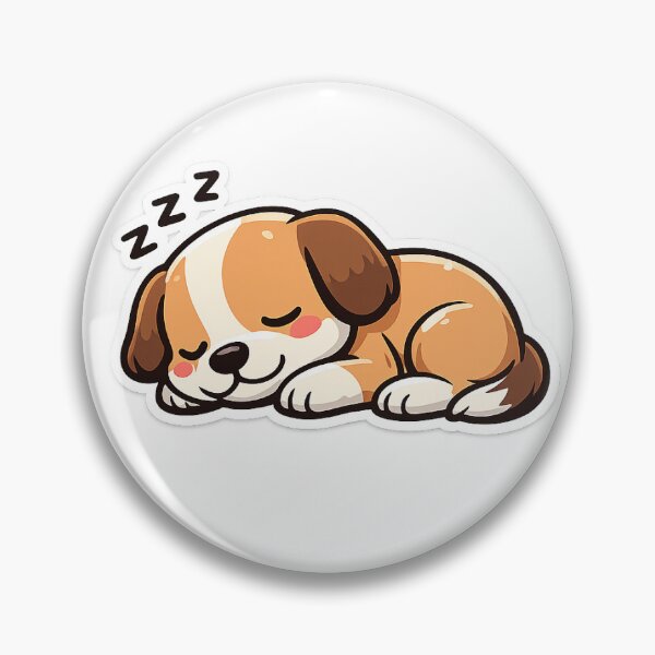 Item preview, Cute sleeping dog cartoon style sticker designed and sold by OmarStore97.