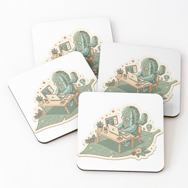 Item preview, Prickly Productivity – Cute Cactus Work From Home Sticker designed and sold by CuteRage.