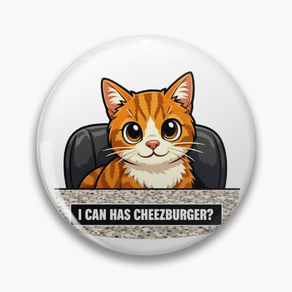 Item preview, Cheezburger Cat Cartoon Meme designed and sold by memink.