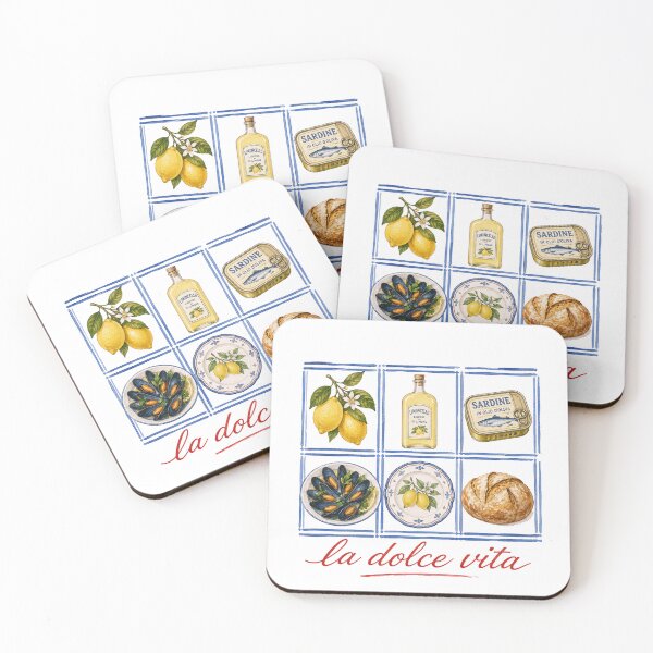 Item preview, La Dolce Vita | Italian Market Food & Lemon Vintage Illustration designed and sold by Backsay.