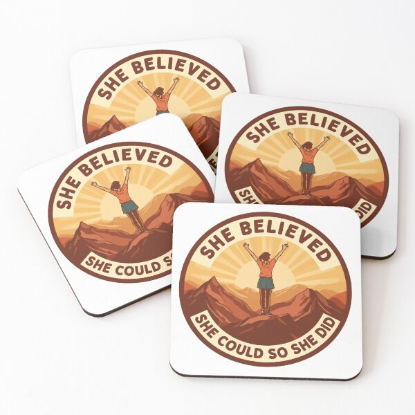 Item preview, She Believed She Could So She Did Motivational Gift for Women designed and sold by DustGoldStudio.