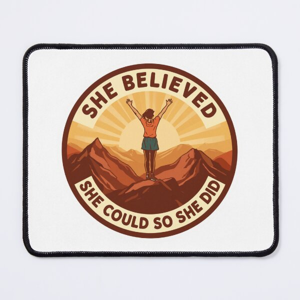Item preview, She Believed She Could So She Did Motivational Gift for Women designed and sold by DustGoldStudio.