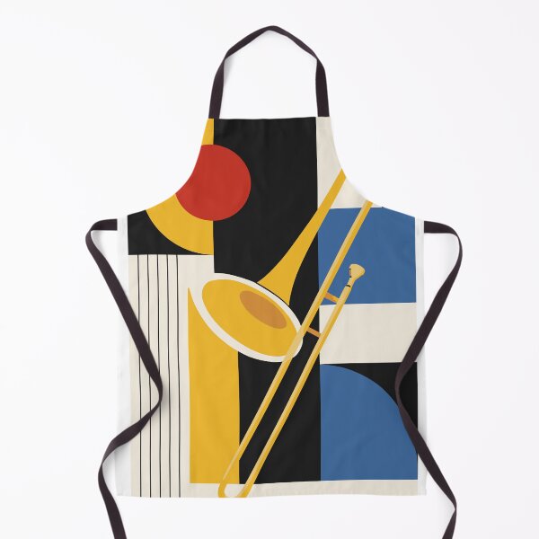 Item preview, Trombone Bauhaus Print, Mid Century Modern Music Decor designed and sold by Studio pod Burom.