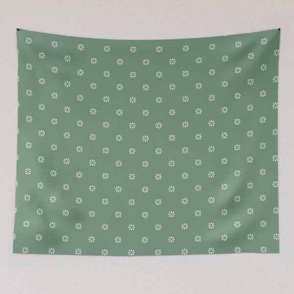 Item preview, Sage and Cream Pixel Flower Seamless Pattern designed and sold by ccitypictures.