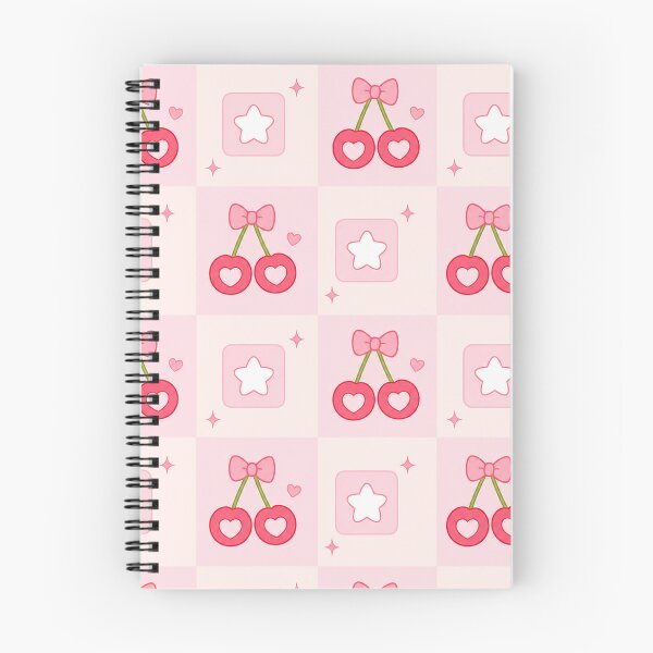 Item preview, Coquette Pattern of Cherries, Hearts and Pink Stars designed and sold by EsenciaZen.