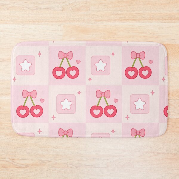 Item preview, Coquette Pattern of Cherries, Hearts and Pink Stars designed and sold by EsenciaZen.