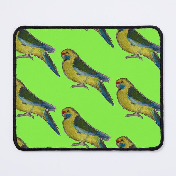 Item preview, Green Rosella - simple green background designed and sold by woodland-towers.