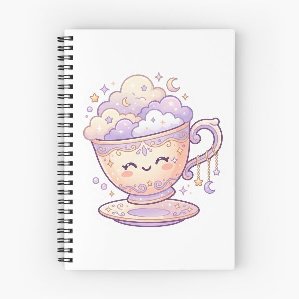 Item preview, Dreamy Cosmic Teacup Sticker | Cute Kawaii Moon Cloud Cup Aesthetic designed and sold by CuteRage.
