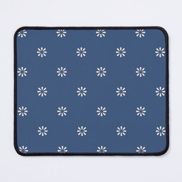 Item preview, Navy and Cream Pixel Flower Seamless Pattern designed and sold by ccitypictures.