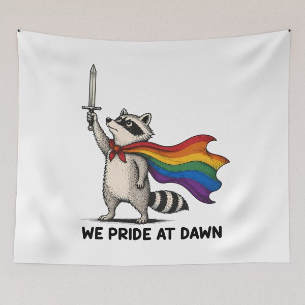 Item preview, We Pride At Dawn Funny Raccoon LGBT Support Pride Month designed and sold by jackelmbradyt.