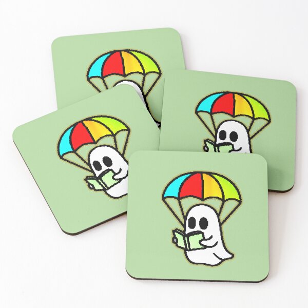 Item preview, Kawaii Ghost Reading Rainbow Parachute Aesthetic designed and sold by AstronautMerch.