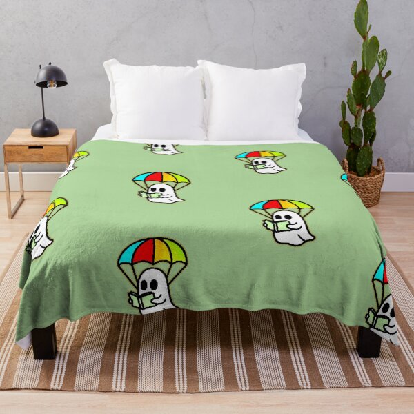 Item preview, Kawaii Ghost Reading Rainbow Parachute Aesthetic designed and sold by AstronautMerch.