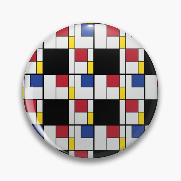 Item preview, Mondrian Bauhaus Seamless Pattern – Red, Blue, Yellow & Black Primary Color Grid Design designed and sold by Zaya_art.