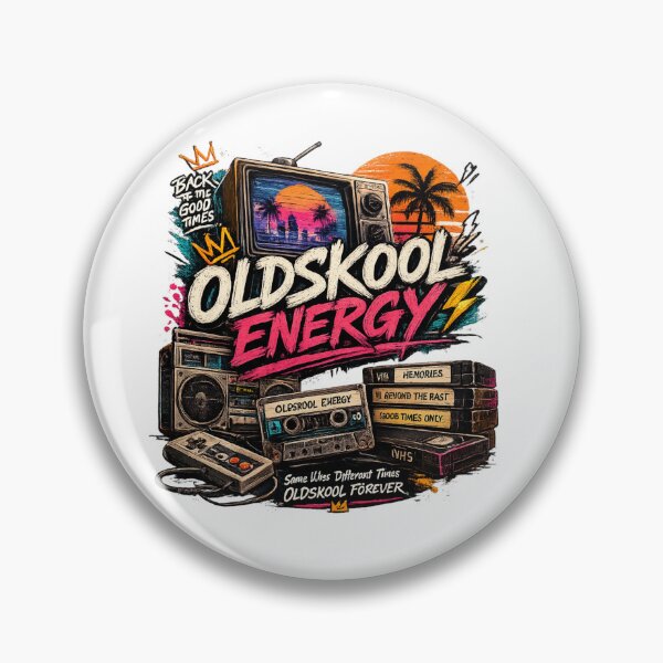 Item preview, Oldskool Energy – Retro Vintage 90s Vibes Design designed and sold by ARISE INTEGRATED .
