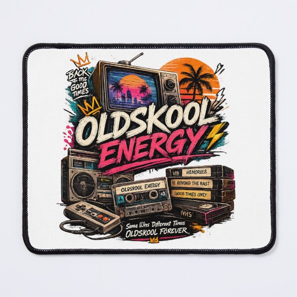 Item preview, Oldskool Energy – Retro Vintage 90s Vibes Design designed and sold by ARISE INTEGRATED .