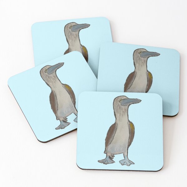 Item preview, Blue-footed Booby - simple blue background designed and sold by woodland-towers.
