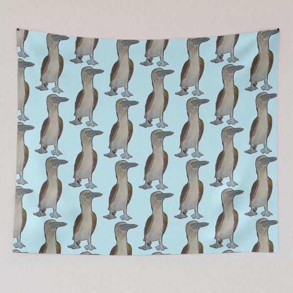 Item preview, Blue-footed Booby - simple blue background designed and sold by woodland-towers.