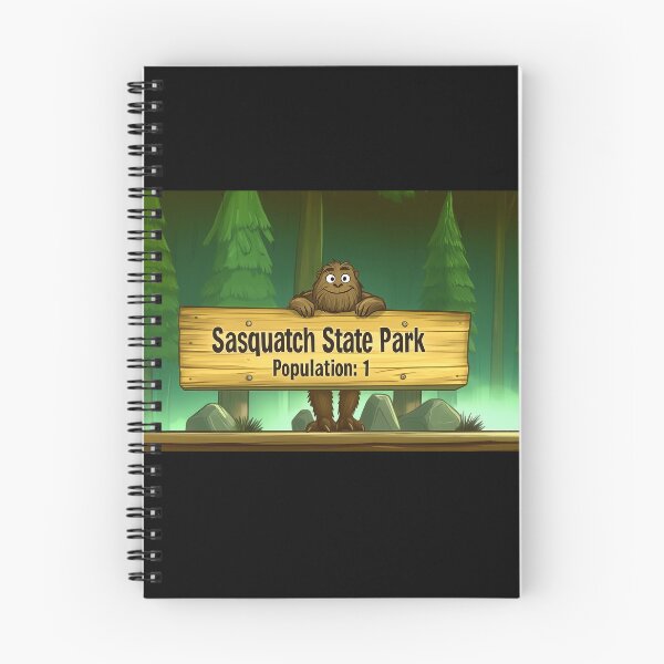Item preview, Sasquatch State Park Population 1 Funny Bigfoot Design designed and sold by Boddicca.
