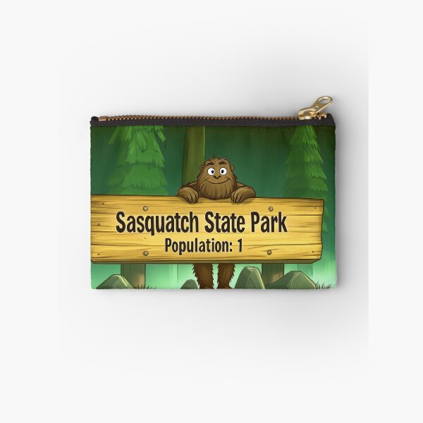 Item preview, Sasquatch State Park Population 1 Funny Bigfoot Design designed and sold by Boddicca.