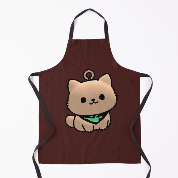 Item preview, Kawaii 3D Beige Cat Green Bandana Keychain Aesthetic designed and sold by AstronautMerch.
