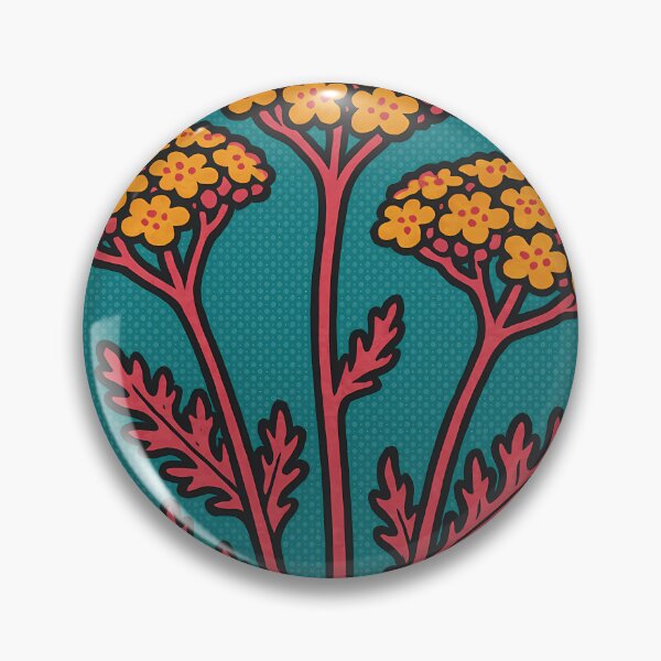 Item preview, Retro Pop Art Poster Illustration of Yarrow Flower | Bold Botanical Wildflower Print with Layered Petal Textures & Natural Healing Herb Aesthetic | Vintage Nature Wall Art Decor designed and sold by PaintedPixels01.