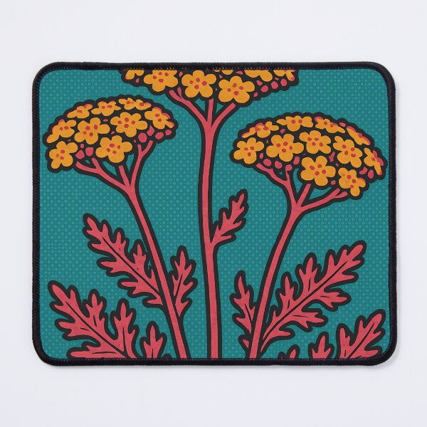 Item preview, Retro Pop Art Poster Illustration of Yarrow Flower | Bold Botanical Wildflower Print with Layered Petal Textures & Natural Healing Herb Aesthetic | Vintage Nature Wall Art Decor designed and sold by PaintedPixels01.