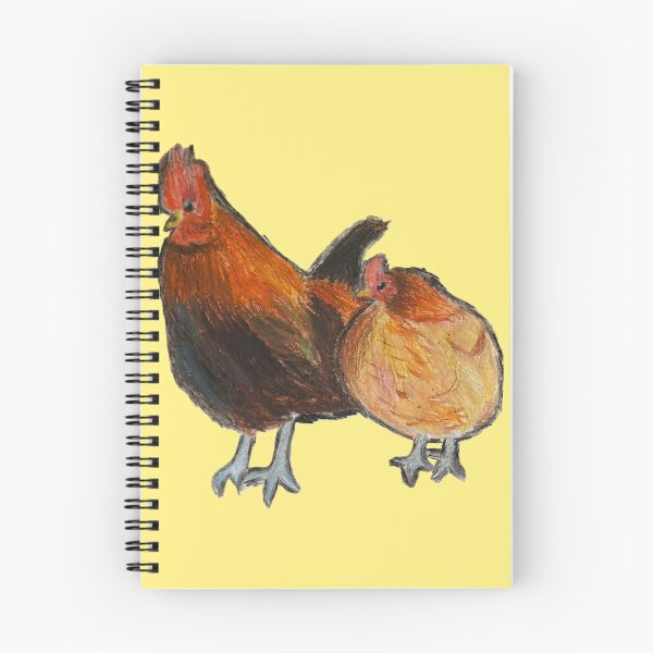 Item preview, Chickens - simple yellow background designed and sold by woodland-towers.